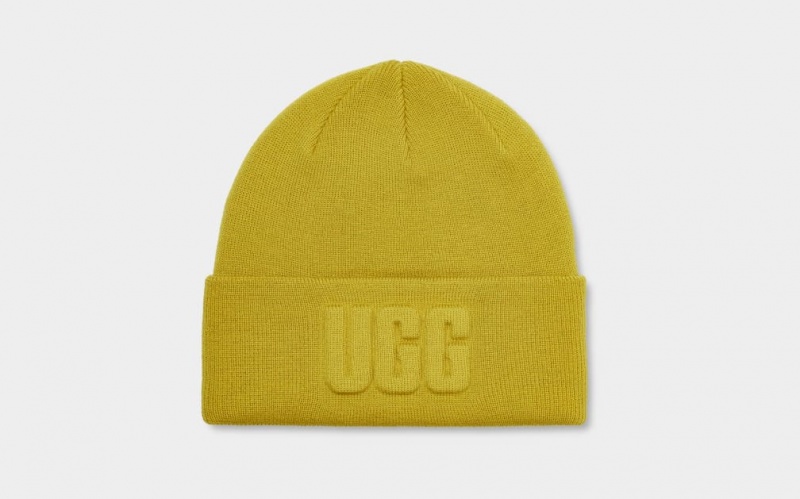 Ugg 3D Tryck Logo Mössa Dam Gula | FS9523148