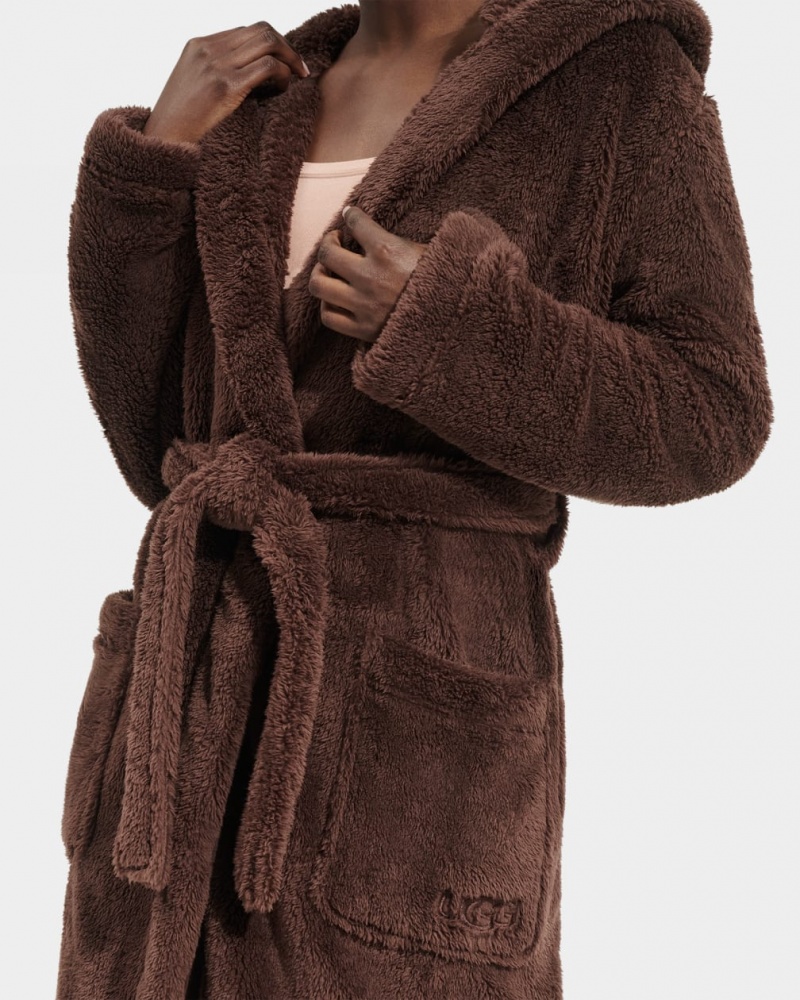 Ugg Aarti Plush Robe Sovkläder Dam Choklad | MF6402983