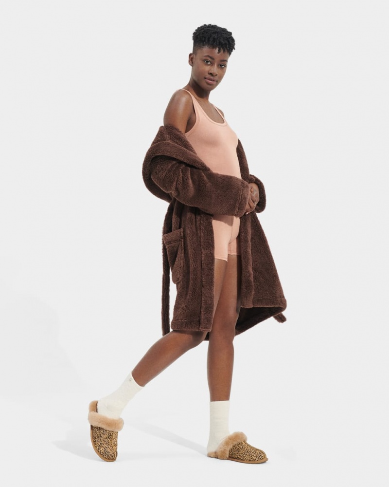 Ugg Aarti Plush Robe Sovkläder Dam Choklad | MF6402983