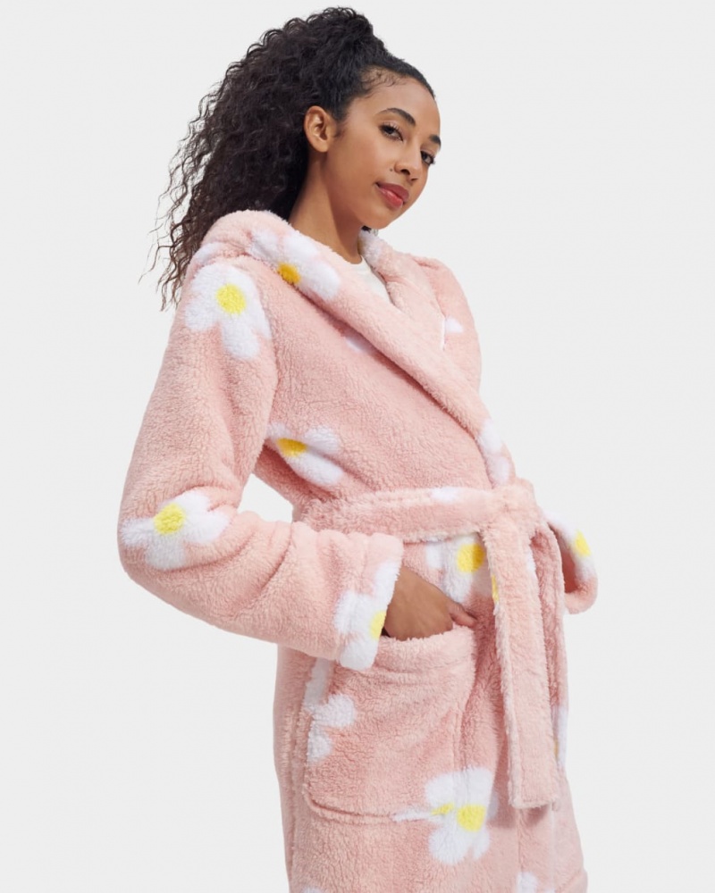 Ugg Aarti Plush Robe Sovkläder Dam Rosa | TJ6975081