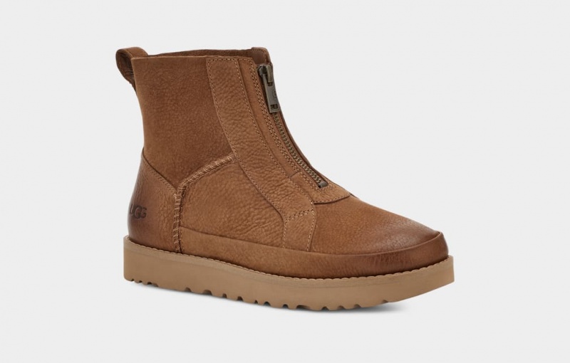 Ugg Deconstructed Front Zip Stövlar Dam Bruna | QI2405719
