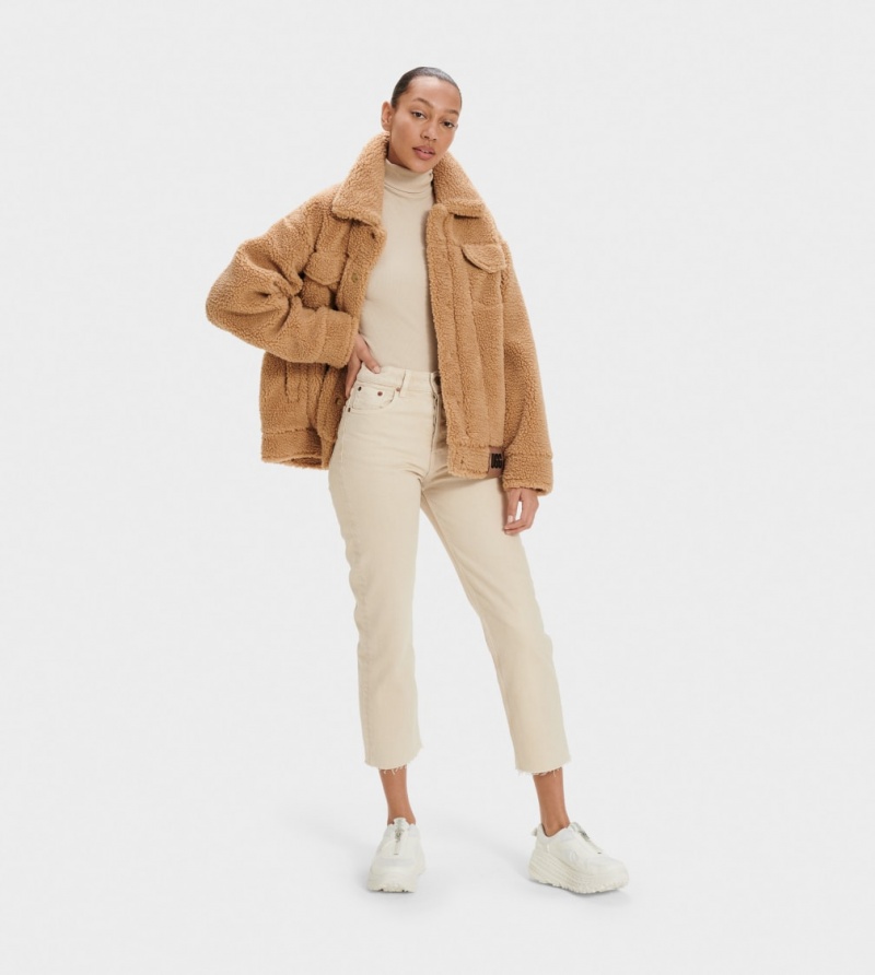Ugg Frankie Sherpa Trucker Jacka Dam Bruna | GQ7561893