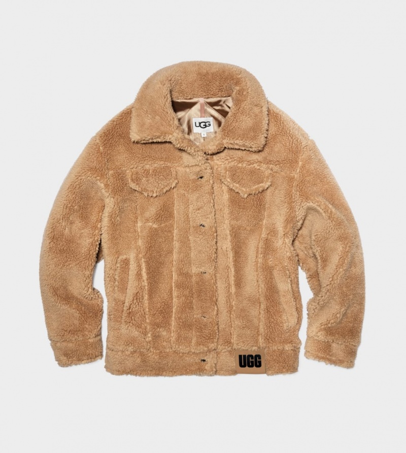 Ugg Frankie Sherpa Trucker Jacka Dam Bruna | GQ7561893