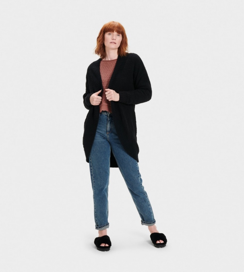 Ugg Fremont Cardigan Dam Svarta | YK5316097