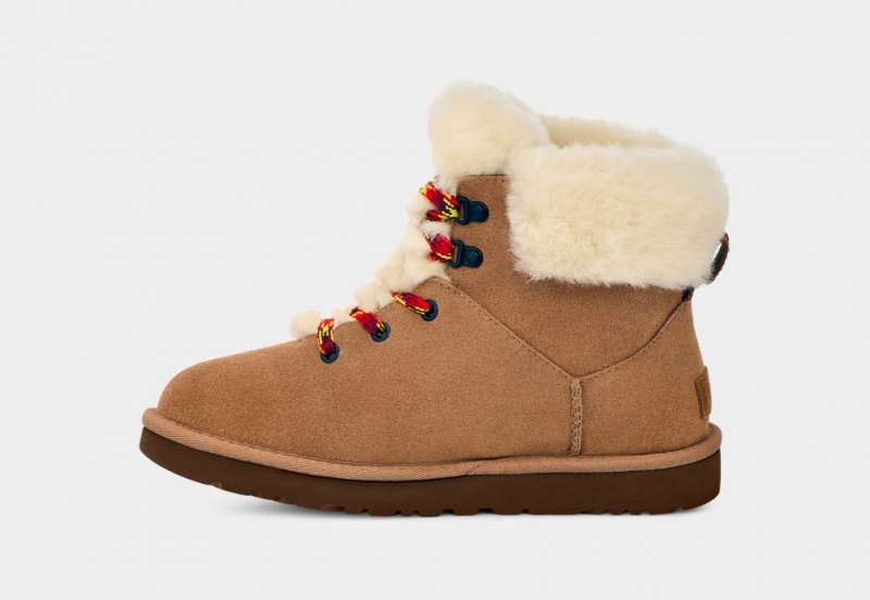 Ugg Klassiska Mini Alpine Spets Stövlar Dam Bruna | OM2796154