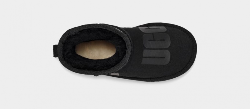 Ugg Klassiska Mini Scatter Tryck Stövlar Barn Svarta | CI2390478