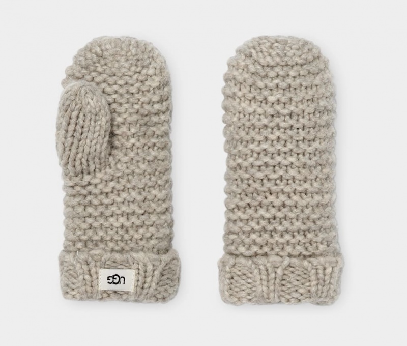 Ugg Knit Mitten Hatt Barn Ljusgrå | SO7928463