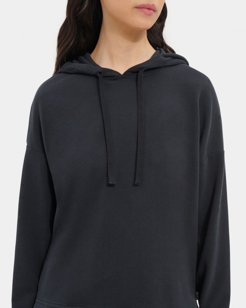 Ugg Kyree Micro Terry Hoodie Dam Svarta | OP0496375