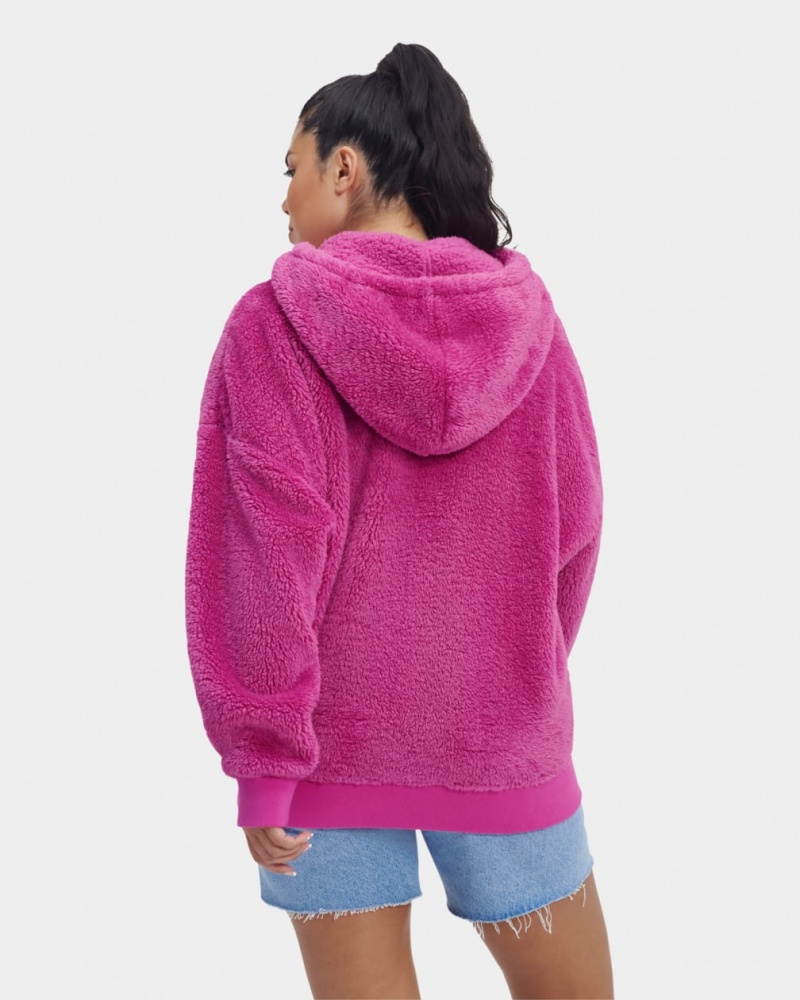 Ugg Loyra Sherpa Hoodie Dam Rosa | LC6974318