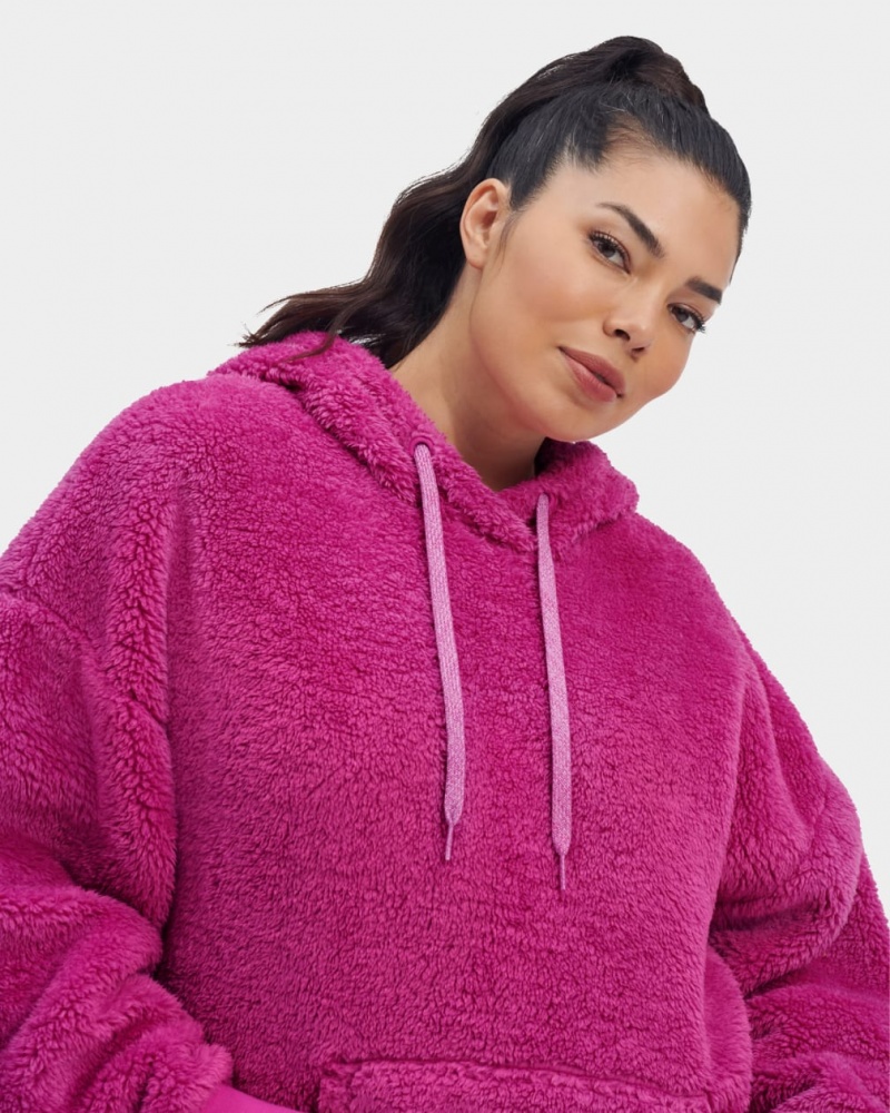 Ugg Loyra Sherpa Hoodie Dam Rosa | LC6974318