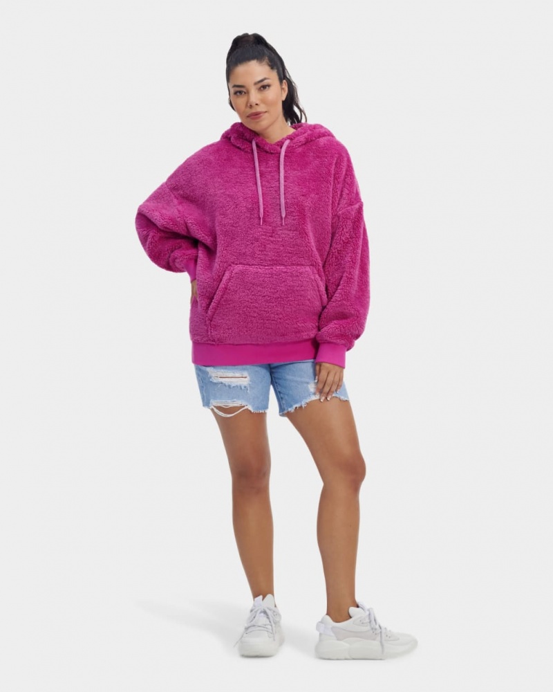 Ugg Loyra Sherpa Hoodie Dam Rosa | LC6974318