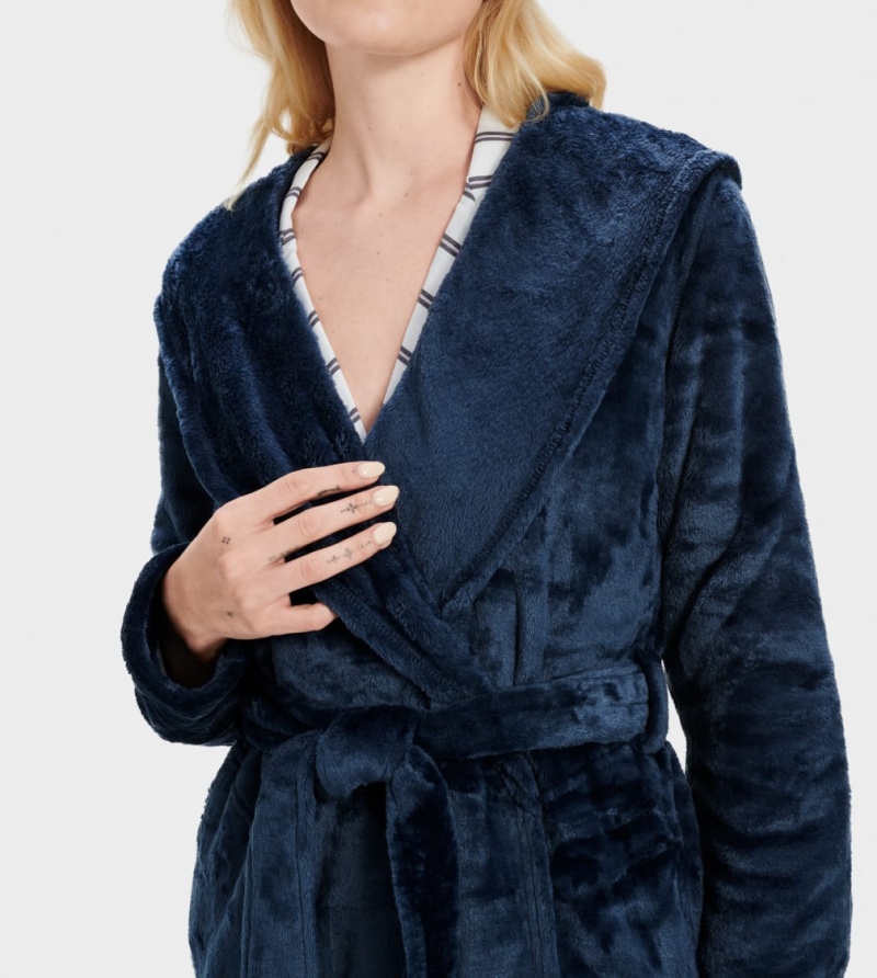 Ugg Miranda Fleece Robe Sovkläder Dam Indigo | LV7281903