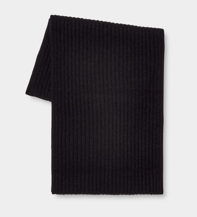 Ugg Pryce Rib Knit Halsduk Dam Svarta | UK6728193