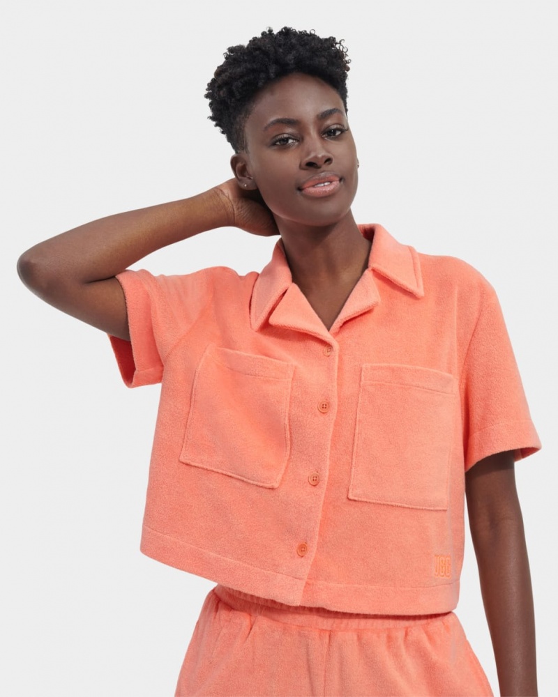 Ugg Saniyah Sleeve Buttondown Blast Dam Orange | QF1560873