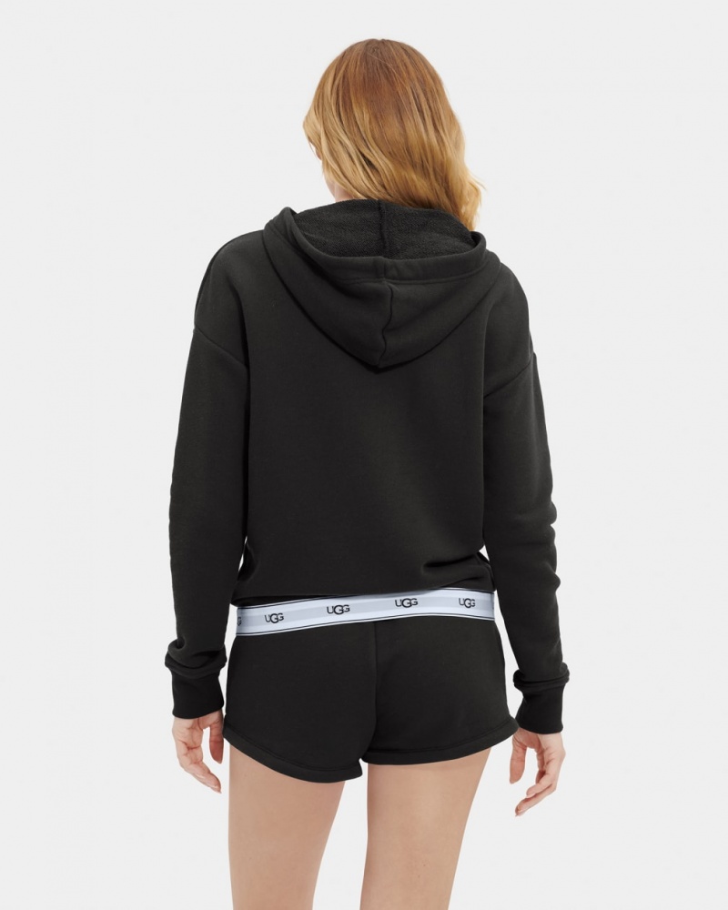 Ugg Sena Zipped Hoodie Dam Svarta | MW3015246