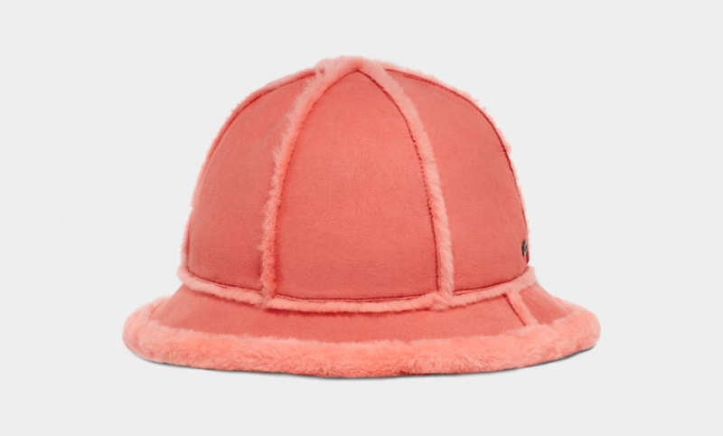 Ugg Sheepskin Spillseam Bucket Hatt Dam Rosa | TS8129573