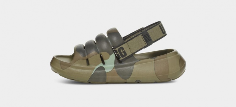 Ugg Sport Yeah Camopop Sandaler Barn Gröna | YL0479286