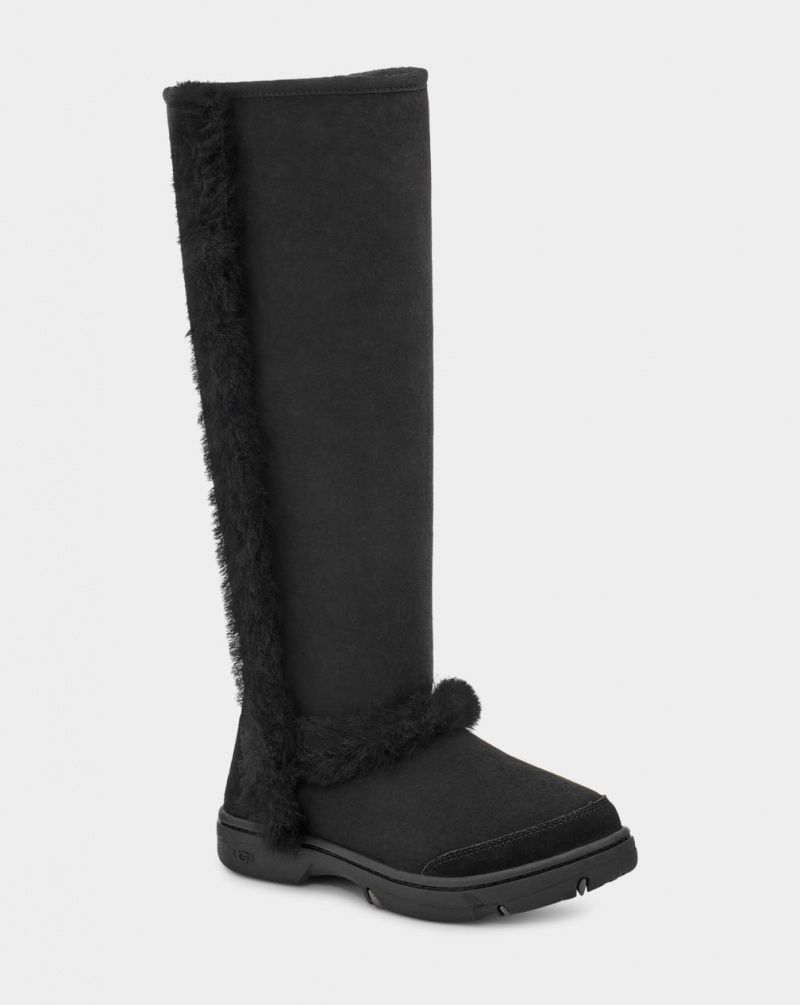 Ugg Sunburst Extra Höga Stövlar Dam Svarta | FY6073594