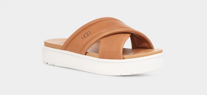 Ugg Zayne Crossband Badtofflor Dam Bruna | WU3560147