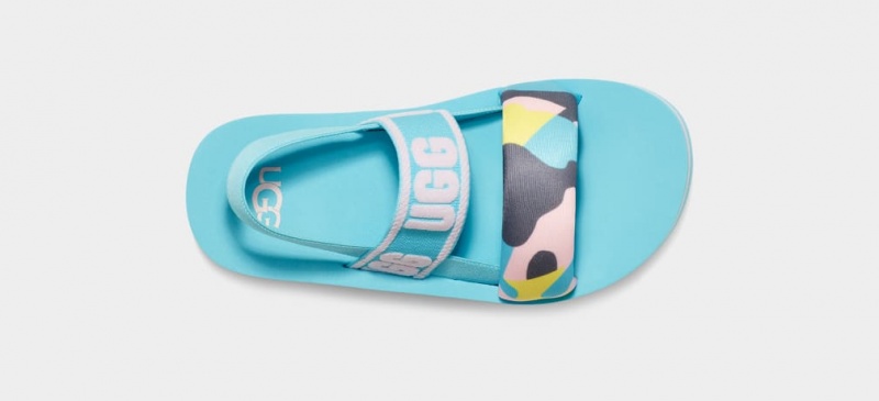 Ugg Zuma Slingback Camopop Sandaler Barn Blå | QD7369102